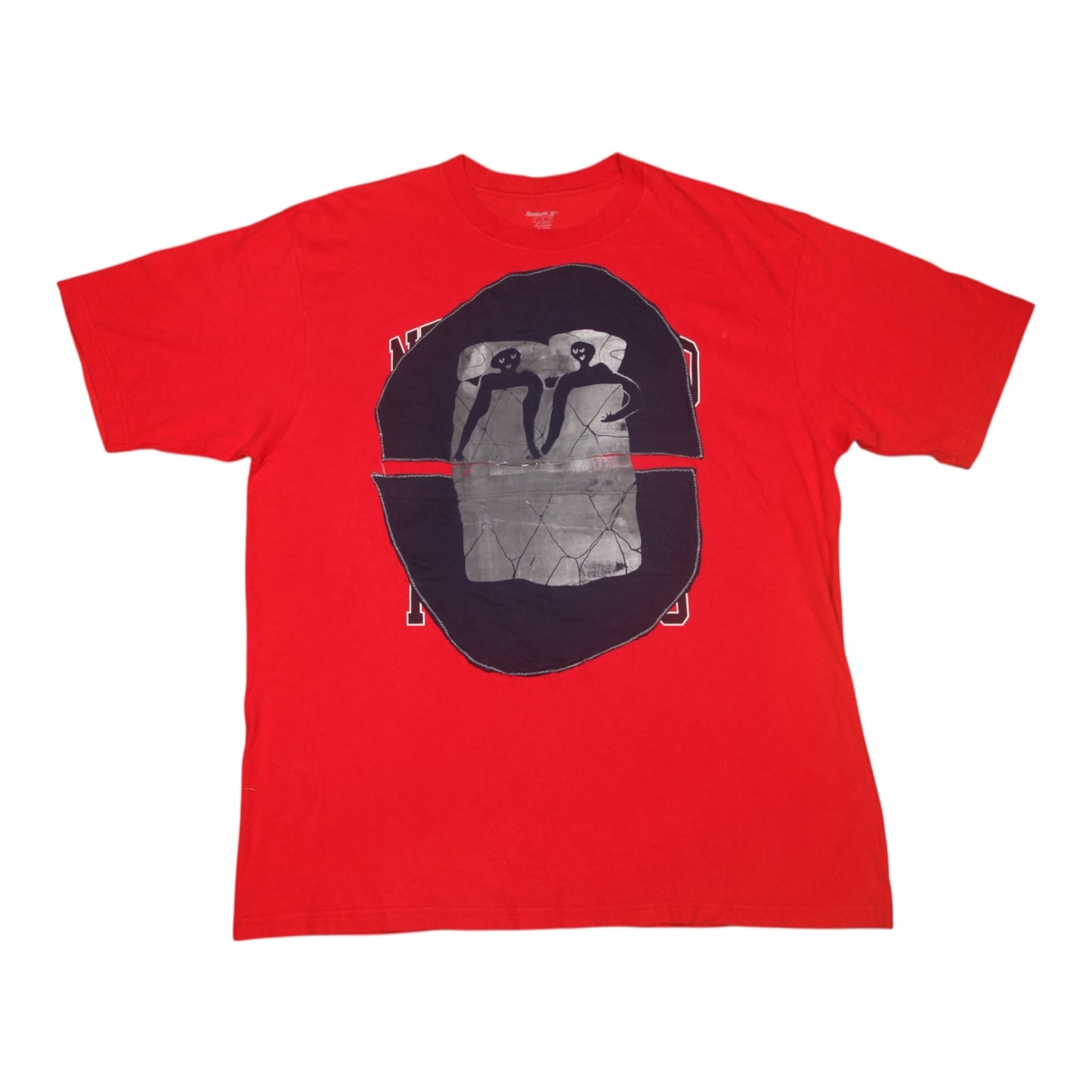 Upcycled Illustrated Screenprint T-Shirt (XL)