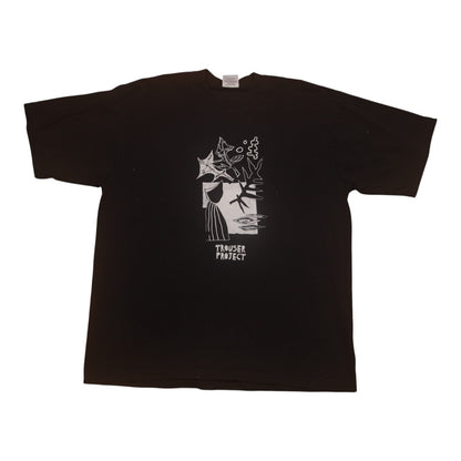 Upcycled Illustrated Screenprint T-shirt (L)