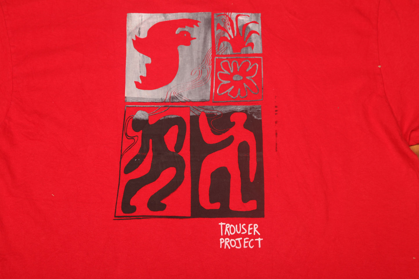 Upcycled Illustrated Screenprint T-Shirt (XL)