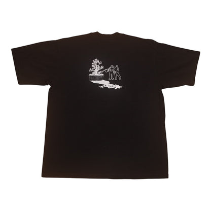 Upcycled Illustrated Screenprint T-shirt (XL)