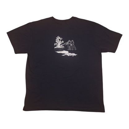 Upcycled Illustrated Screenprint T-shirt (L)