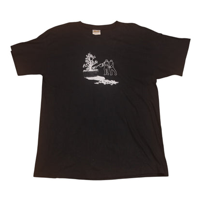 Upcycled Illustrated Screenprint T-shirt (L)