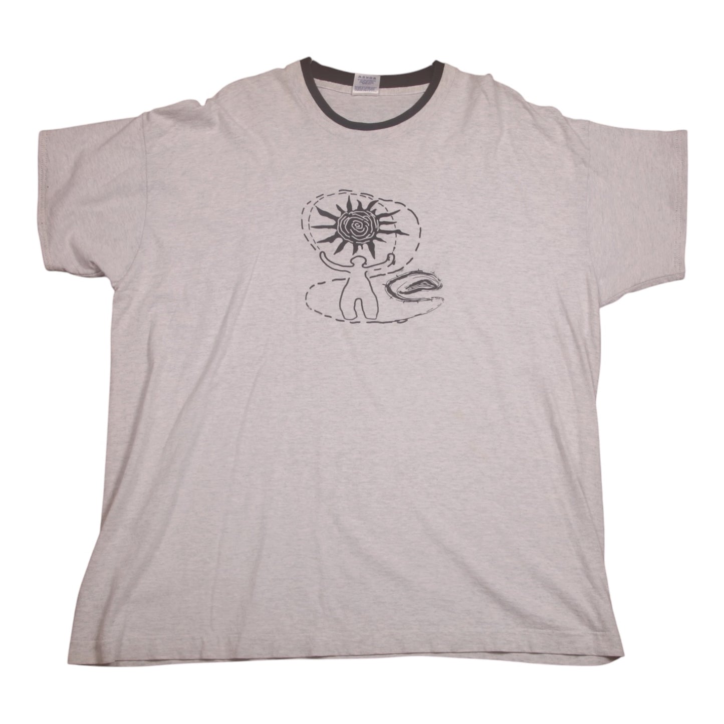 Upcycled Illustrated Screenprint T-shirt (2XL)
