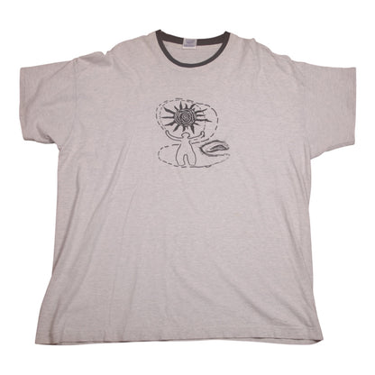 Upcycled Illustrated Screenprint T-shirt (2XL)