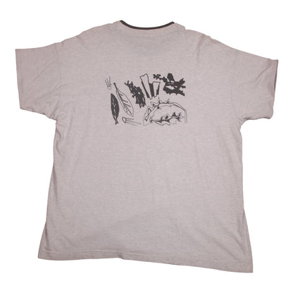 Upcycled Illustrated Screenprint T-shirt (2XL)