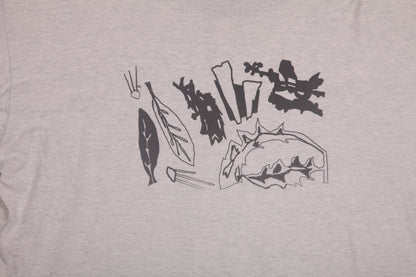 Upcycled Illustrated Screenprint T-shirt (2XL)