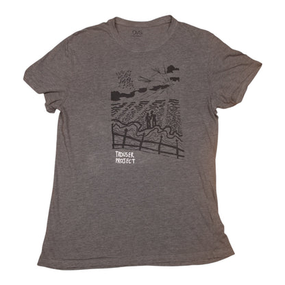 Upcycled Illustrated Screenprint T-Shirt (M)