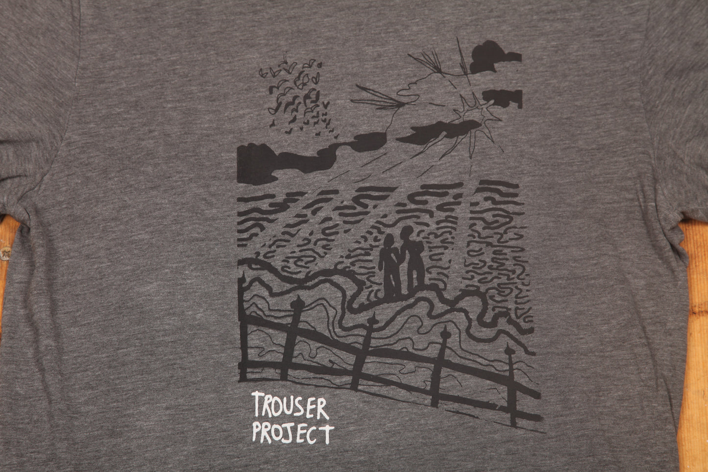 Upcycled Illustrated Screenprint T-Shirt (M)