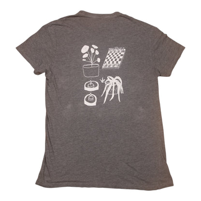 Upcycled Illustrated Screenprint T-Shirt (M)