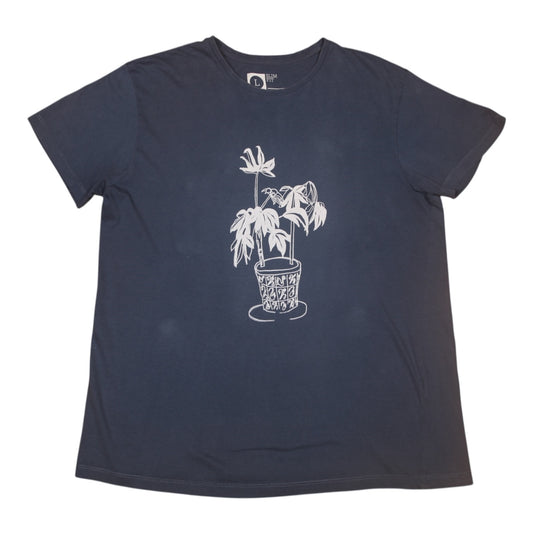 Upcycled Illustrated Screenprint T-Shirt (M)