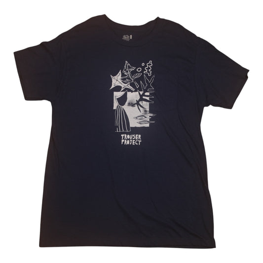 Upcycled Illustrated Screenprint T-shirt (M)