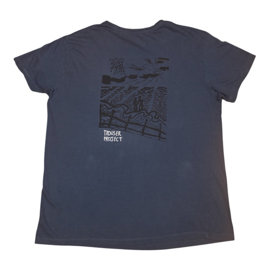 Upcycled Illustrated Screenprint T-Shirt (M)