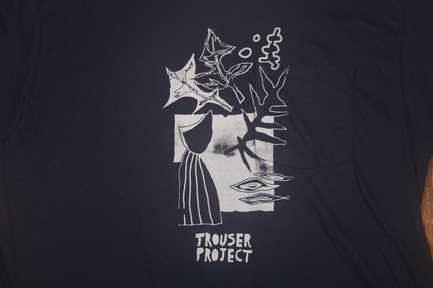 Upcycled Illustrated Screenprint T-shirt (M)