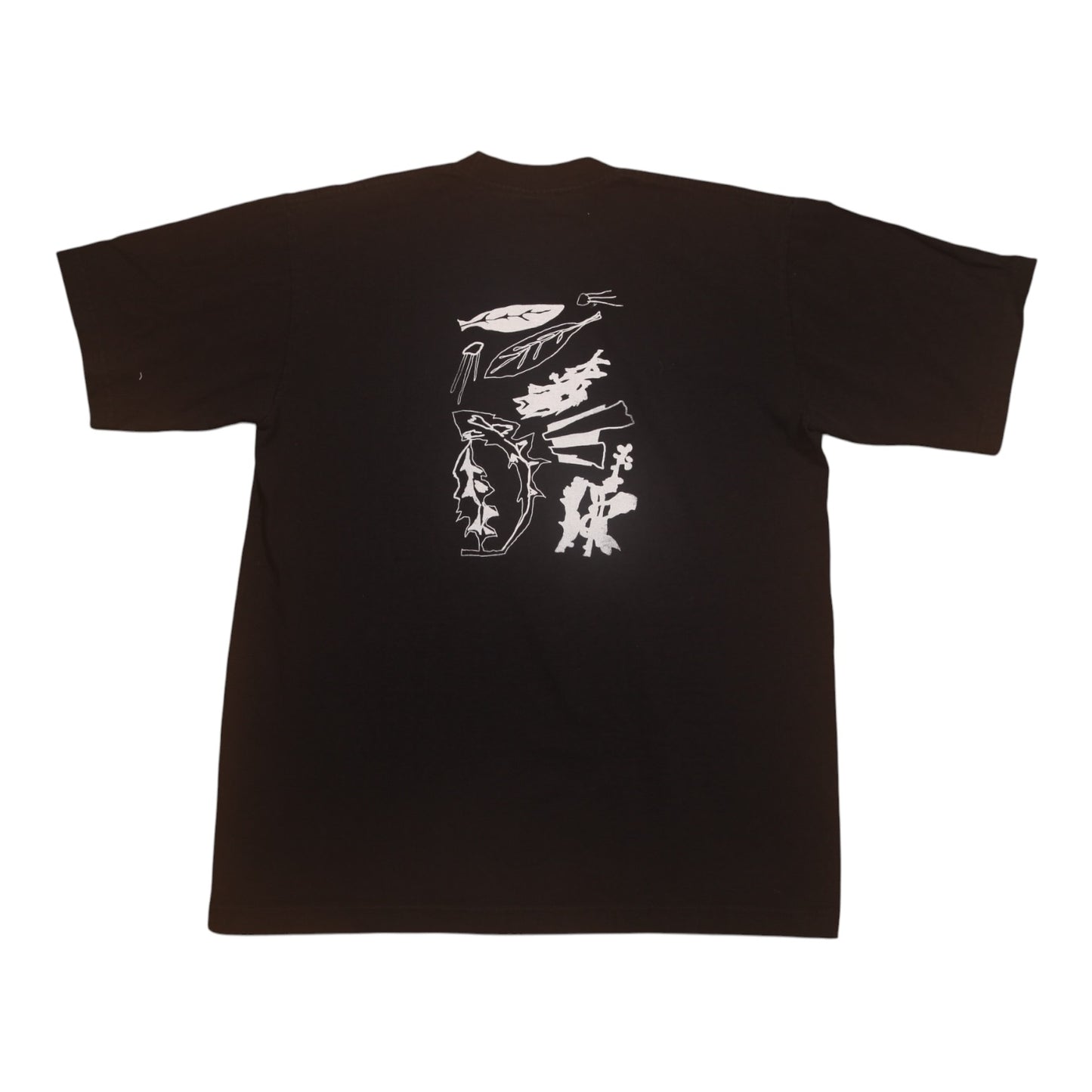 Upcycled Illustrated Screenprint T-shirt (M)