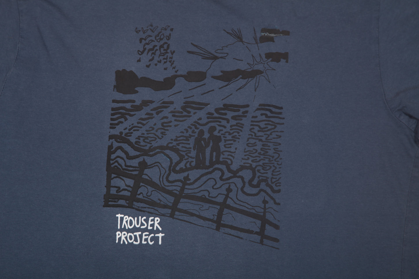 Upcycled Illustrated Screenprint T-Shirt (M)