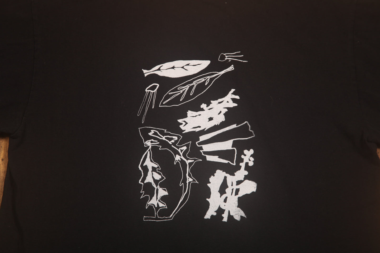 Upcycled Illustrated Screenprint T-shirt (M)