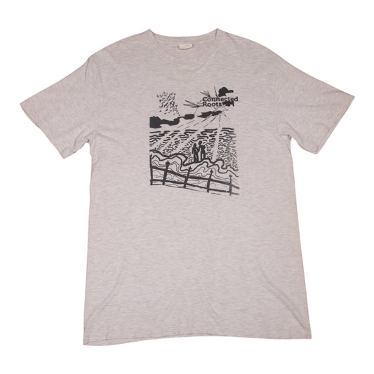 Upcycled Illustrated Screenprint T-Shirt (M)