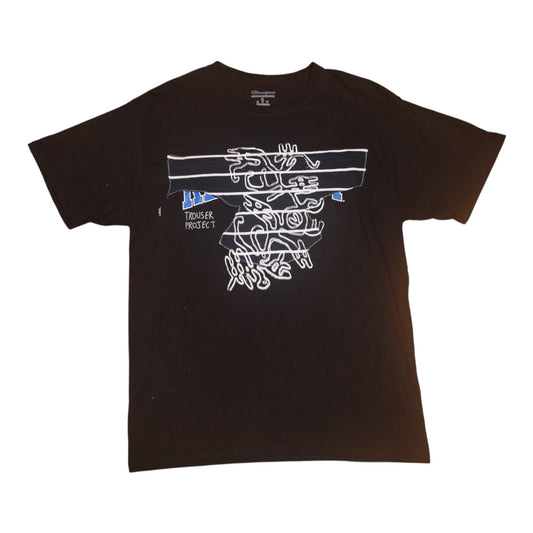 Upcycled Illustrated Screenprint T-Shirt (M)