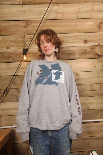 Upcycled Grey Pullover Jumper (XL)