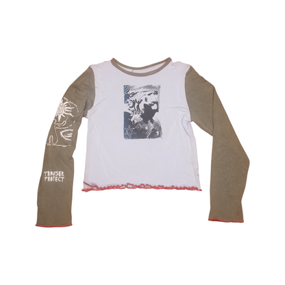 Long Sleeve Screenprint Fitted Tee (UK10/12)