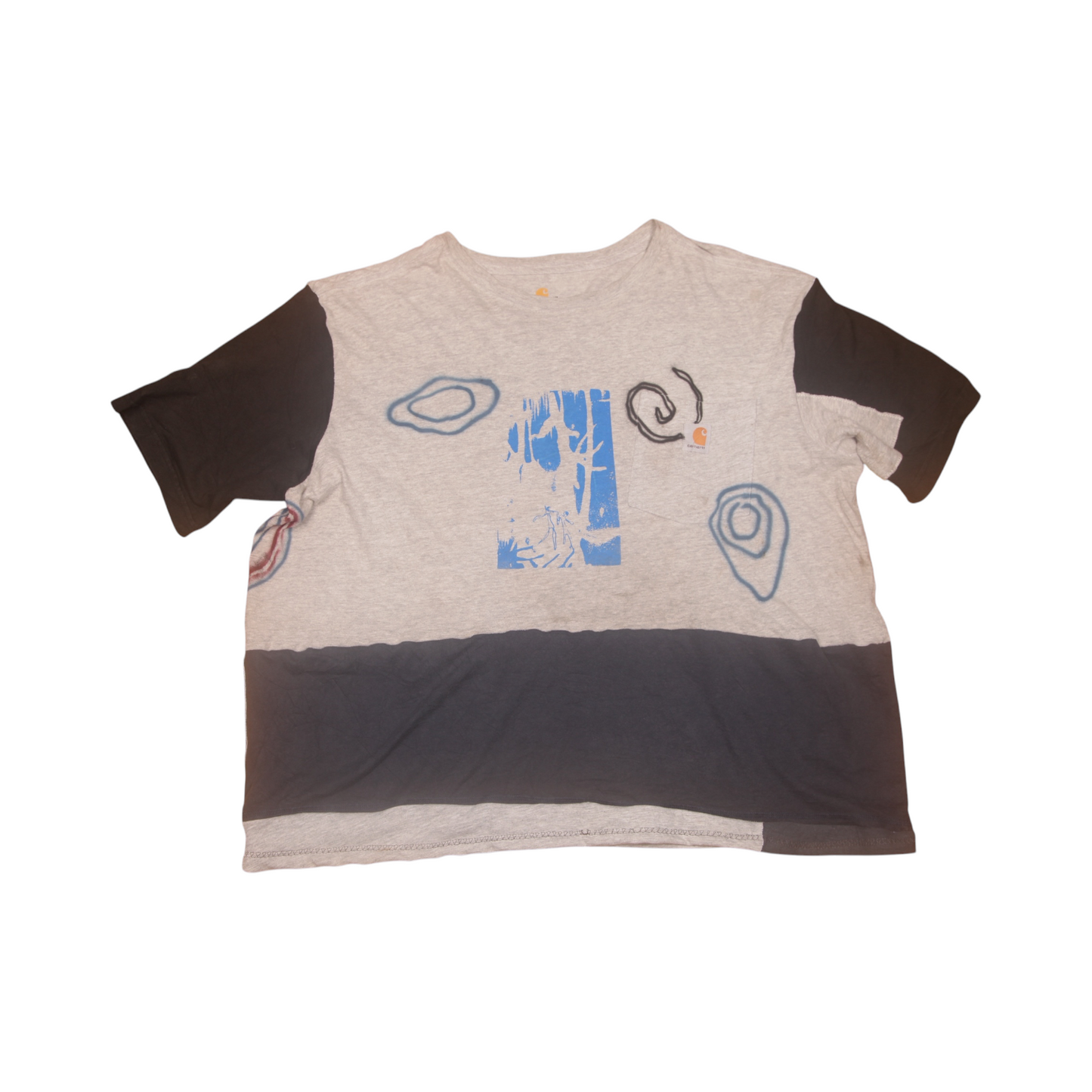 Upcycled Illustrated Screenprint T-shirt (2XL)