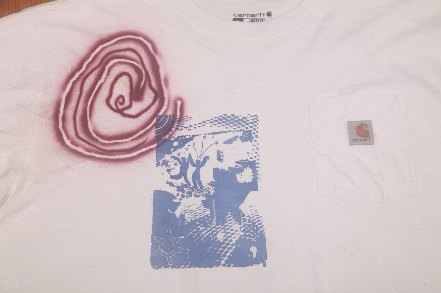 Upcycled Illustrated Screenprint T-shirt (2XL)