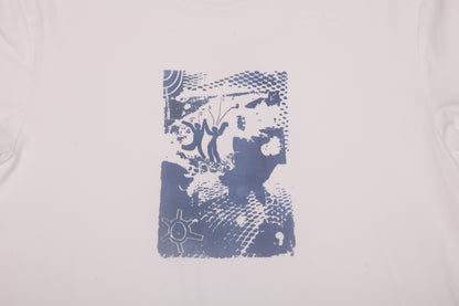 Upcycled Illustrated Screenprint T-shirt (M)