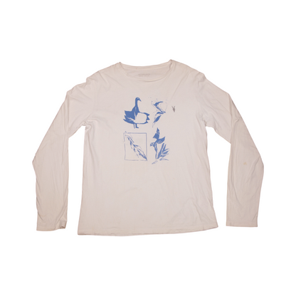 Upcycled Illustrated Screenprint T-shirt (L)