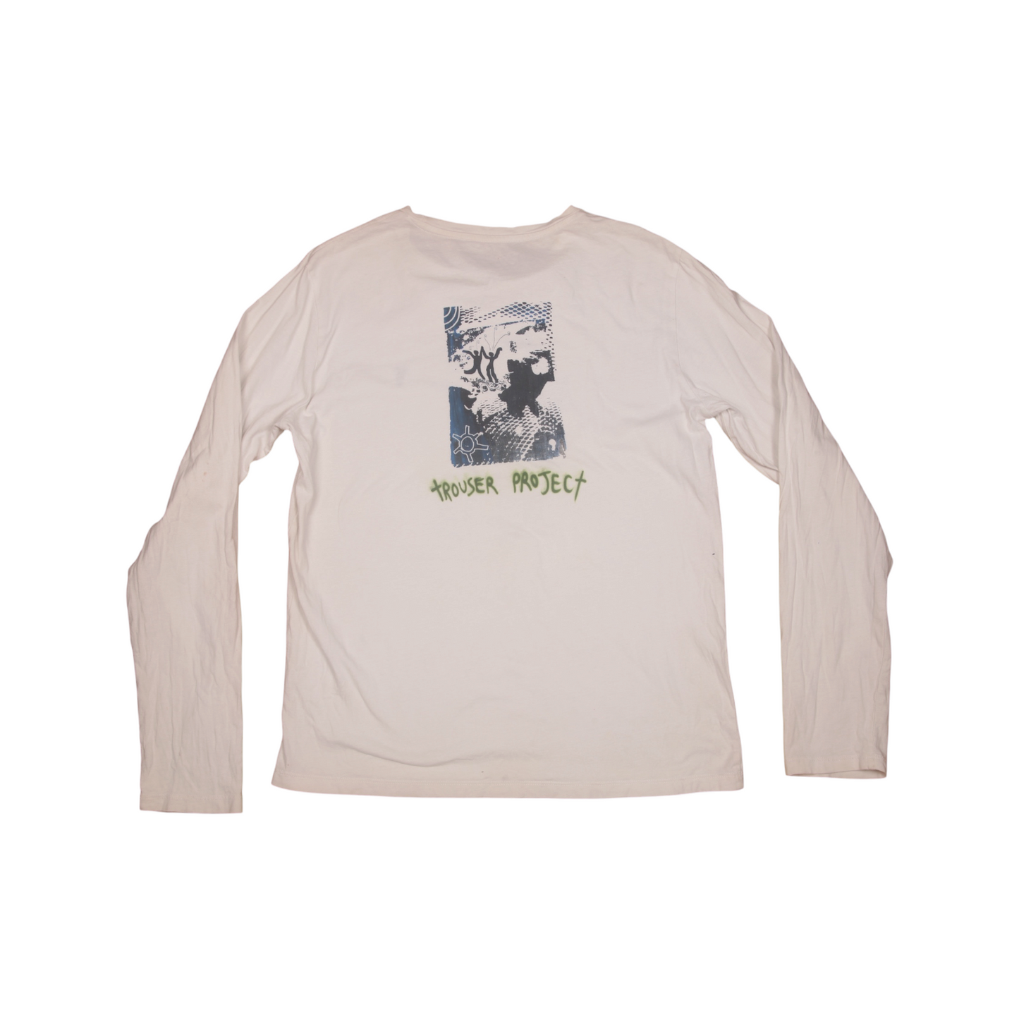 Upcycled Illustrated Screenprint T-shirt (L)