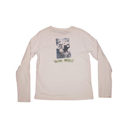 Upcycled Illustrated Screenprint T-shirt (L)