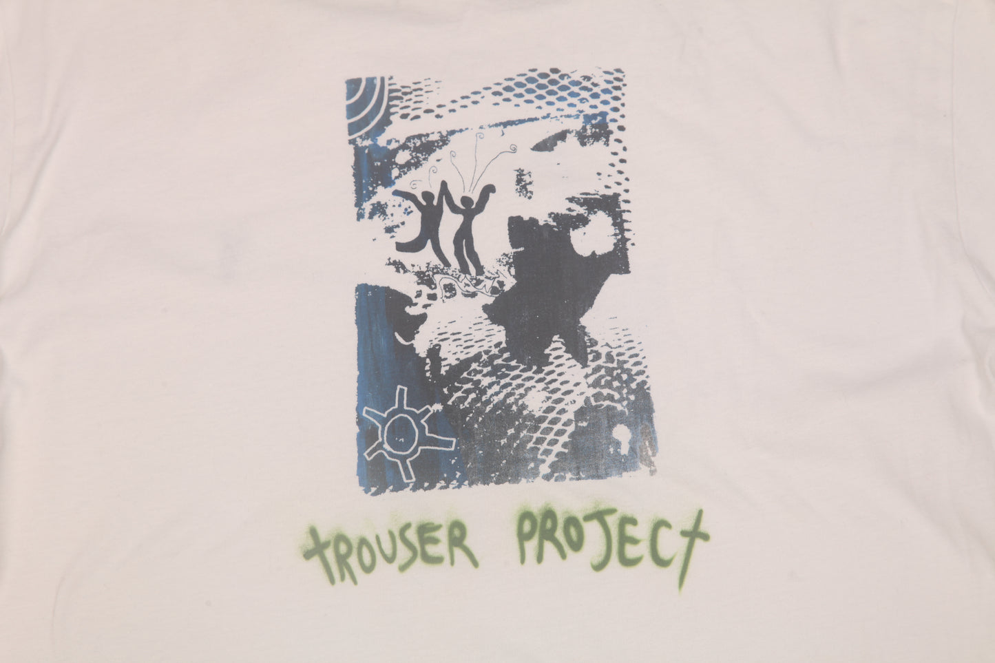 Upcycled Illustrated Screenprint T-shirt (L)