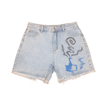Upcycled Screenprint Jorts (W30)