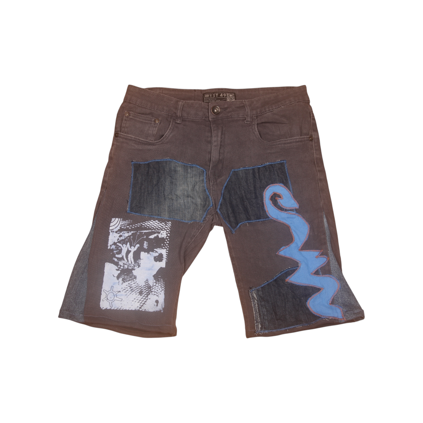Upcycled Screenprint Jorts (W32)