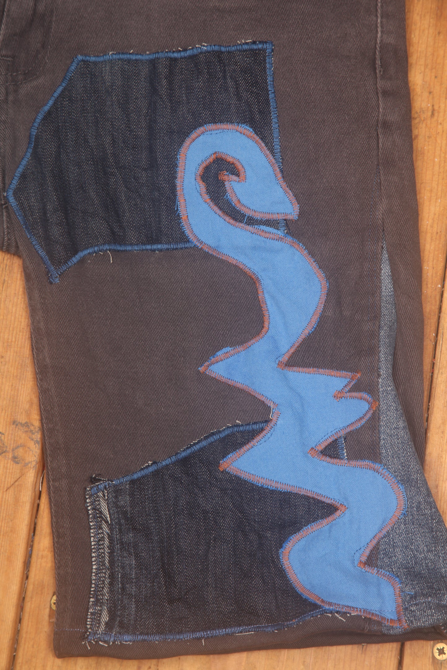 Upcycled Screenprint Jorts (W32)