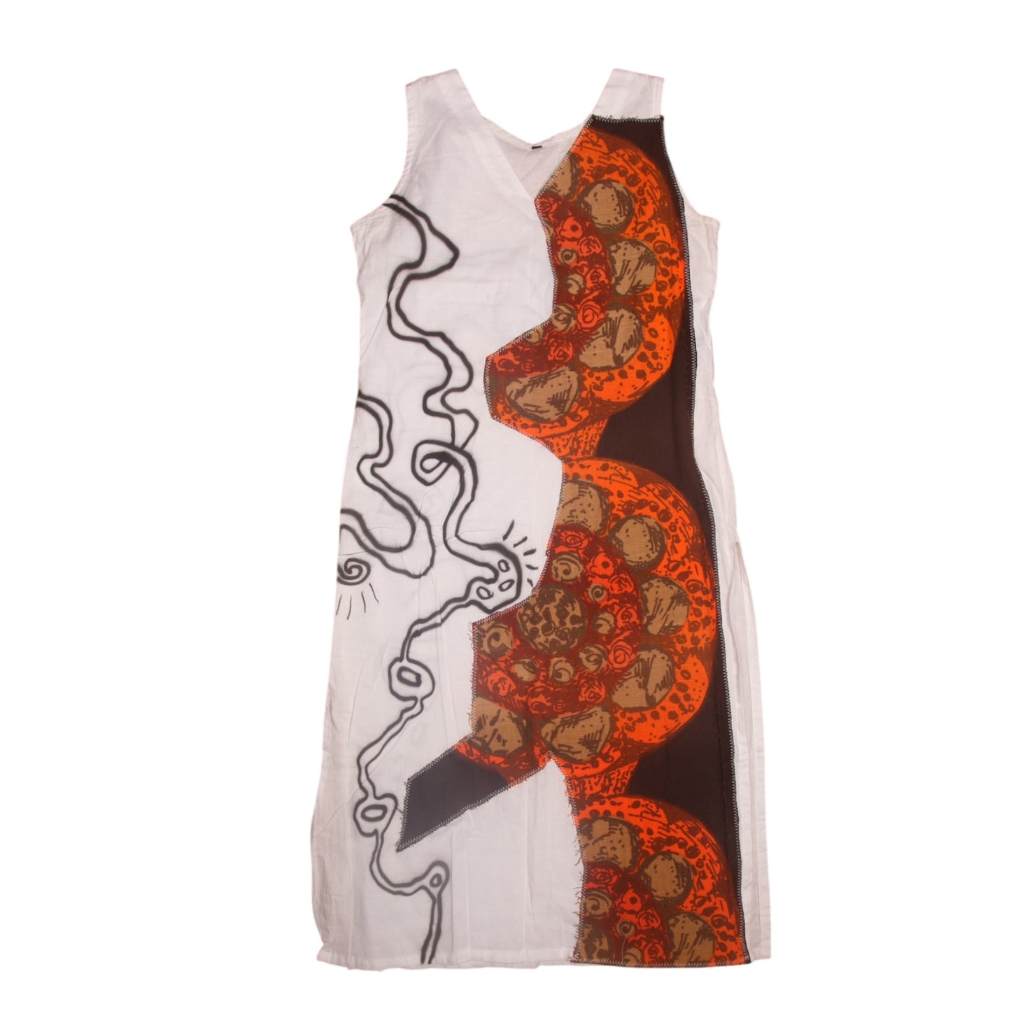Upcycled White Tunic Dress (UK10)