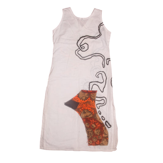 Upcycled White Tunic Dress (UK10)