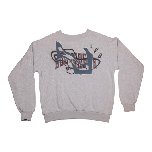 Upcycled Illustrated Screenprint Jumper (M)