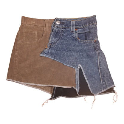 Patchwork Denim Mini Skirt (W31)