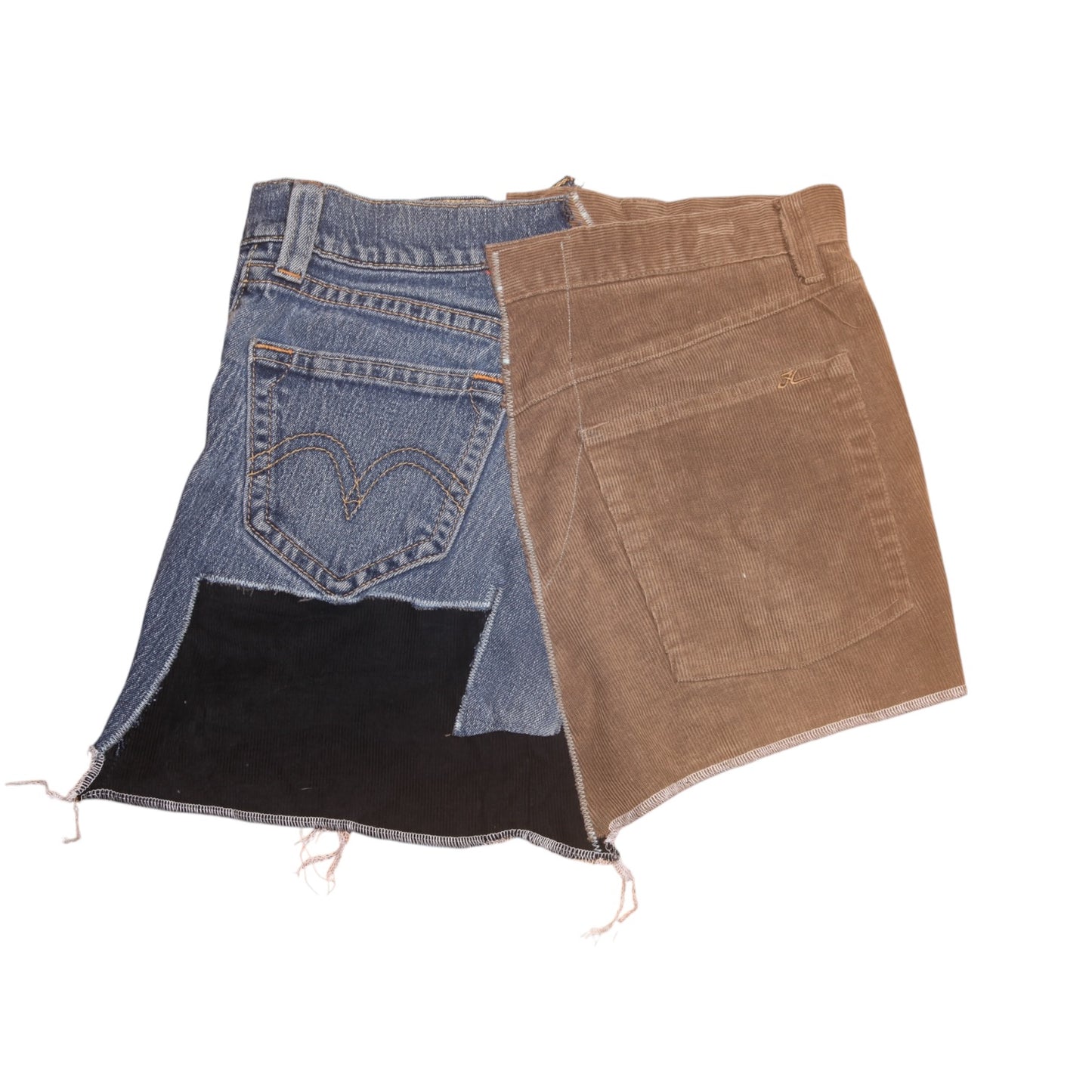 Patchwork Denim Mini Skirt (W31)