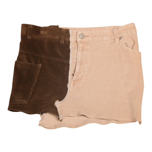 Patchwork Corduroy Mini skirt (W30)