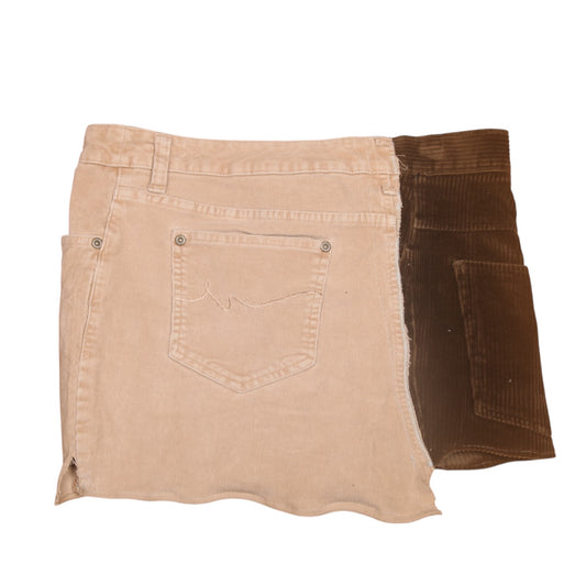 Patchwork Corduroy Mini skirt (W30)