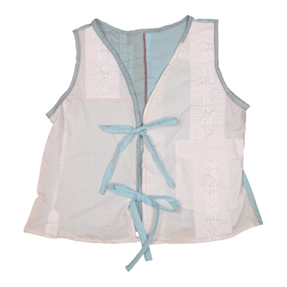Tie up waistcoat reversible top (M)
