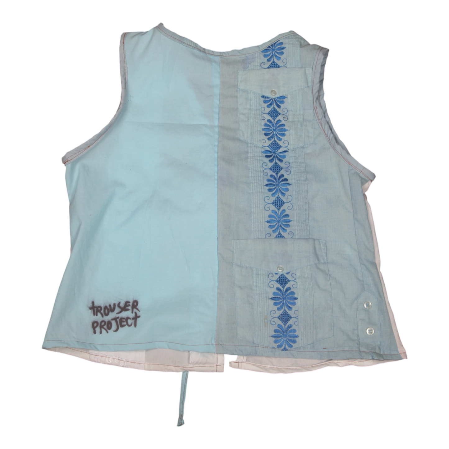 Tie up waistcoat reversible top (M)