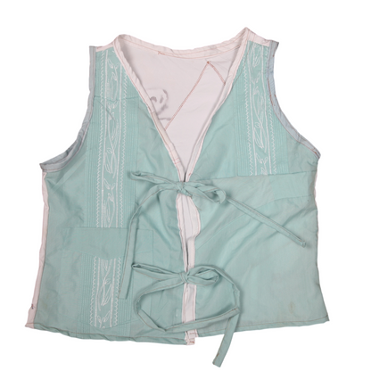 Tie up waistcoat reversible top (S)