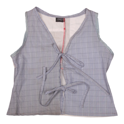 Tie up waistcoat reversible top (S)