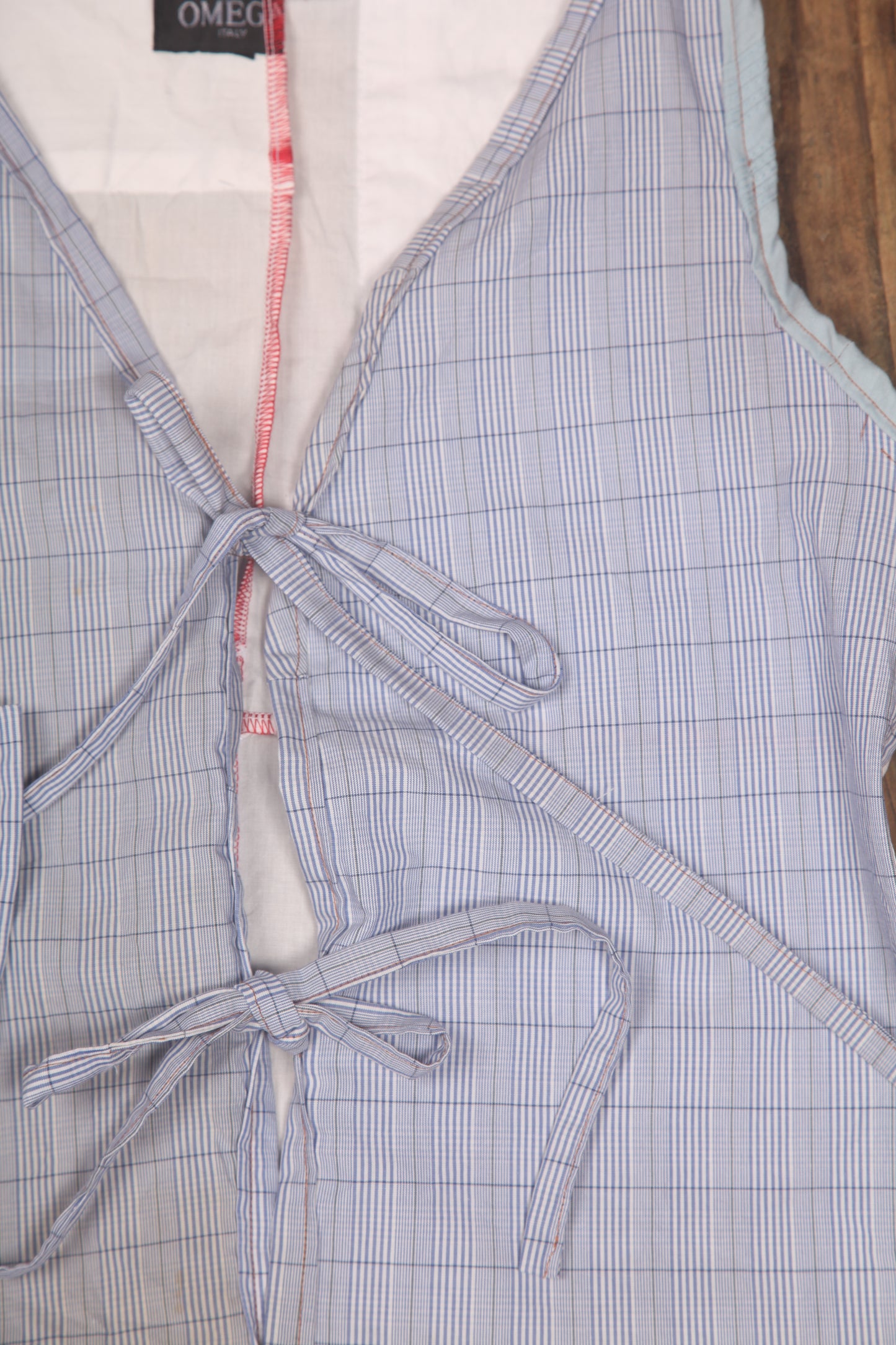Tie up waistcoat reversible top (S)