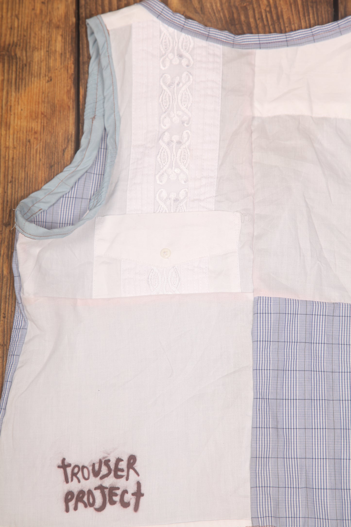 Tie up waistcoat reversible top (S)