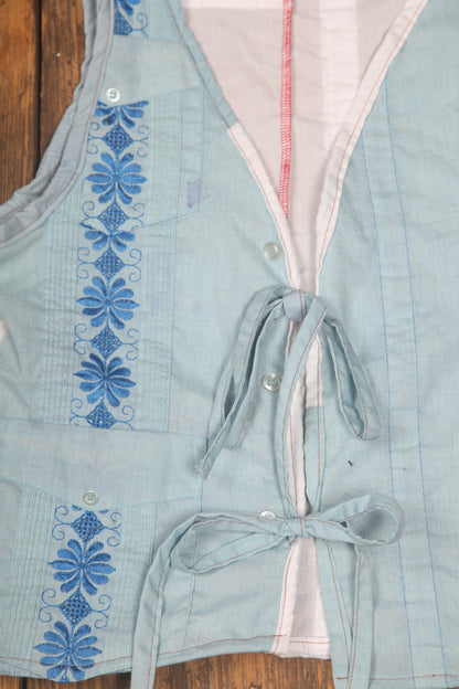 Tie up waistcoat reversible top (XS)