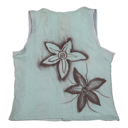 Tie up waistcoat reversible top (XS)