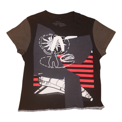 Short Sleeve Crop Screenprint Tee (UK6/8)